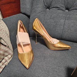 Pleaser Classique-20 4" Heel in Gold, Size 7